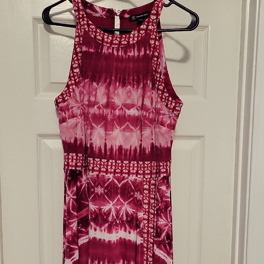 INC International Concepts Pink Sleeveless Halter Maxi Dress